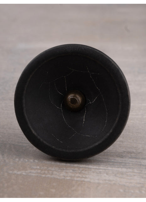 Round Black Color Kitchen Cabinet Drawer Dresser Knob