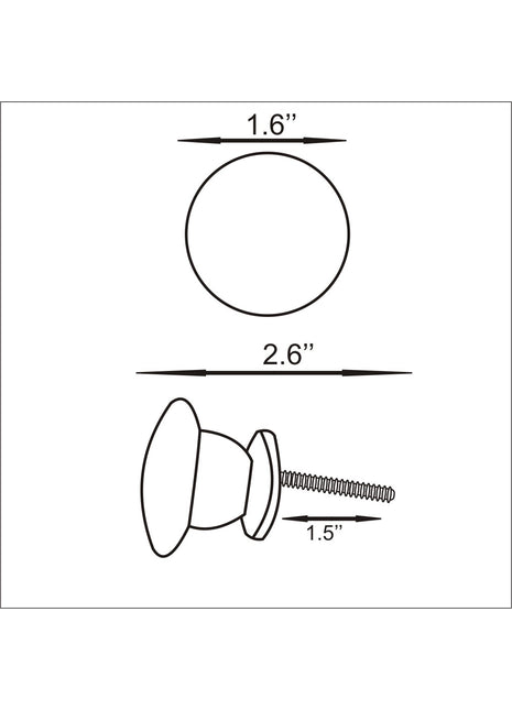 Handmade Round White Solid Ceramic Knob