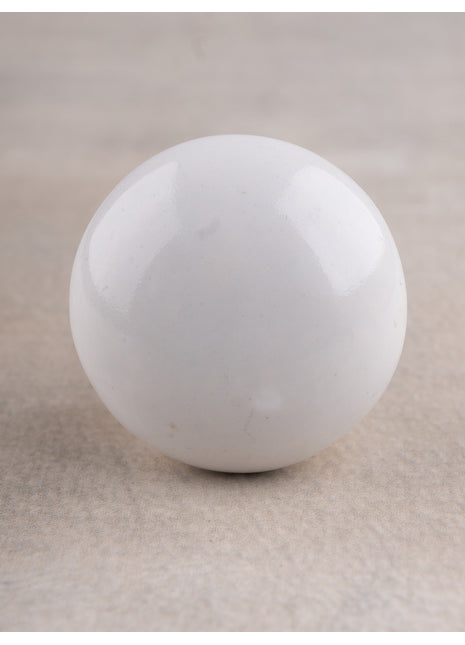 Handmade Round White Ceramic Knob