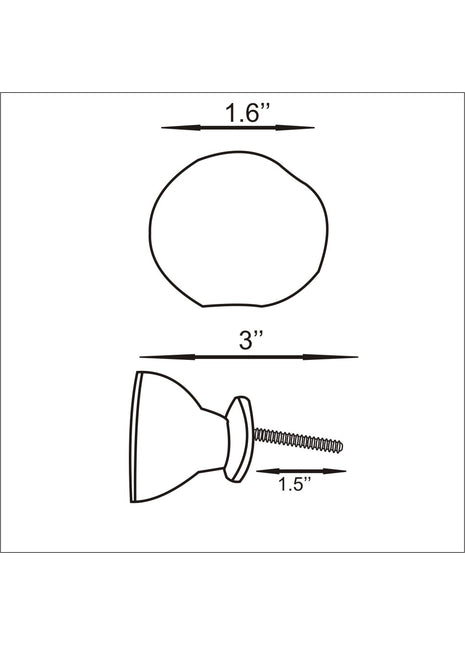 Handmade Black & White Fish Design Ceramic Knob