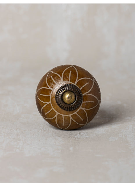 Brown Cabinet Ceramic Knob