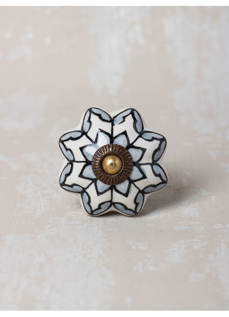 Beautiful Design On White Background Color Ceramic Knob