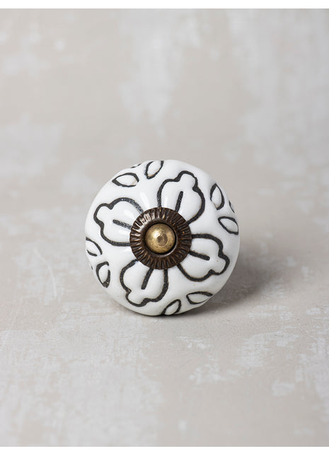 Unique Round White Color Dresser Cabinet Knob