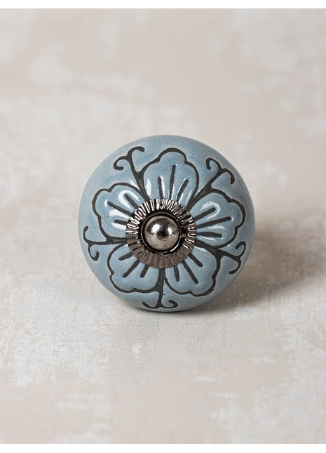Turquoise Color Ceramic Knob