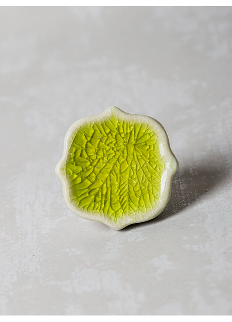 Lime Green Ceramic Cabinet Knob
