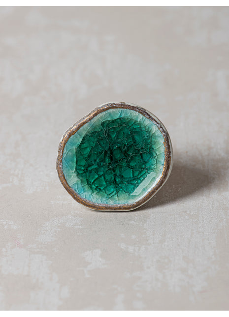 Green Ceramic Cabinet Knob