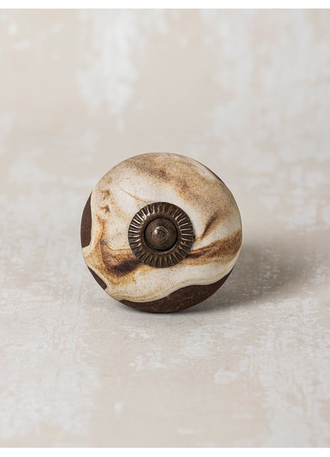 Brown Shade Ceramic Cabinet Knob