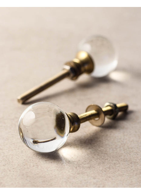 Clear Transparent Round Shaped Dresser Cabinet Knob