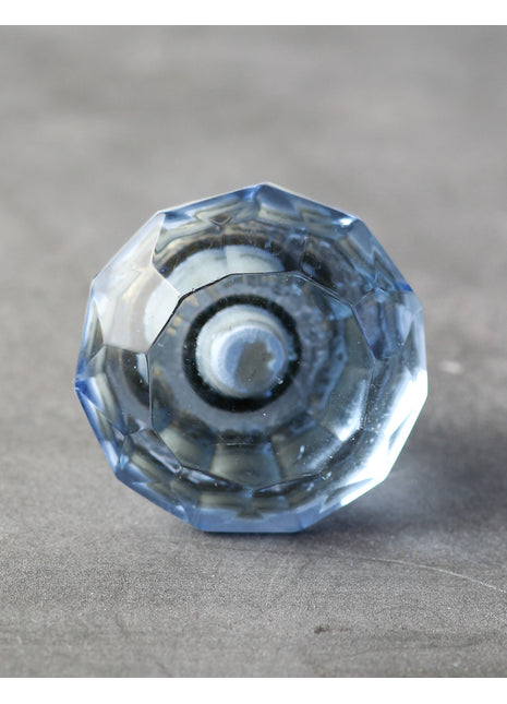 Light Blue Spiral Diamond Cut Kitchen Cabinet Knob
