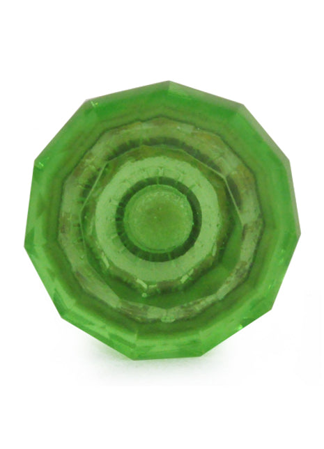 Royal Green Spiral Diamond Cut Mushroom Drawer Cabinet Knob