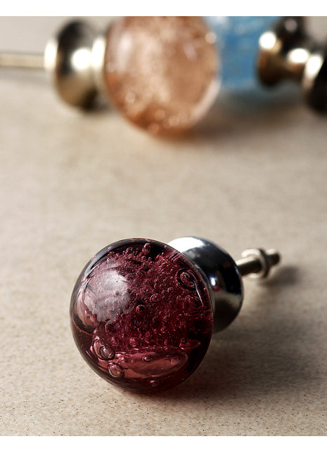 Decorative Crystal Wine Bubble Glassware Kitchen Cabinet Knob
