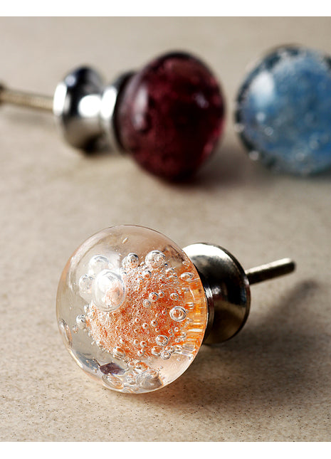 Stylish Orange Bubble Glassware Dresser Cabinet Knob