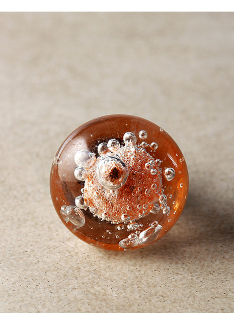 Stylish Orange Bubble Glassware Dresser Cabinet Knob