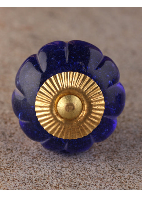 Stylish Blue Flower Shaped Ceramic Dresser Cabinet Knob