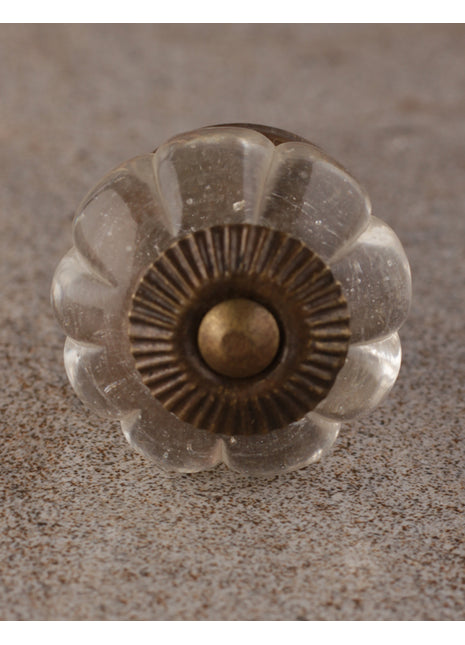 Clear Transparent Flower Shaped Ceramic Kitchen Cabinet Knob