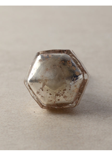 Elegant Pentagon Shape Silver Metallic Kitchen Cabinet Knob