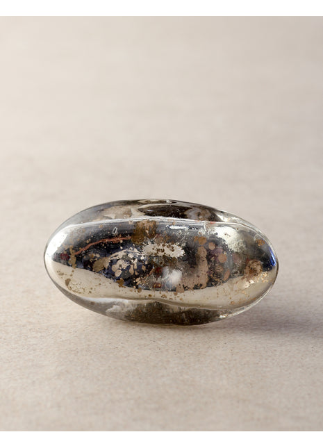 Oval Shaped Metallic Silver Kitchen Cabinet Knob