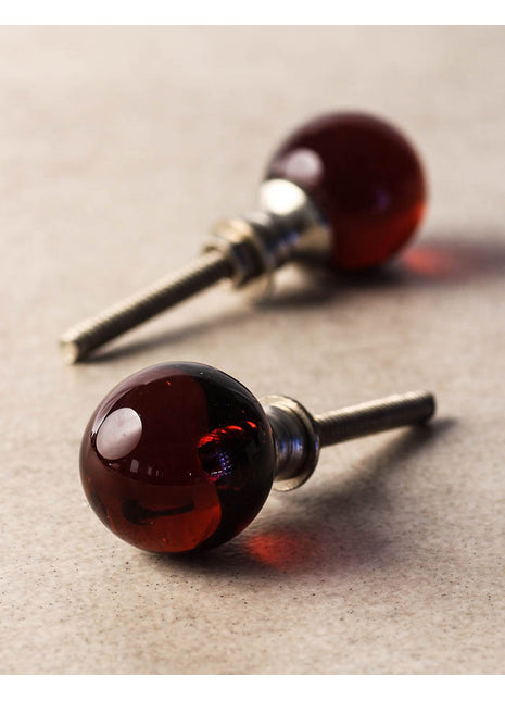 Cheery Round Shaped Glass Kitchen Cabinet Knob