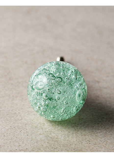 Crystalline Light Blue Bubble Glassware Kitchen Cabinet Knob
