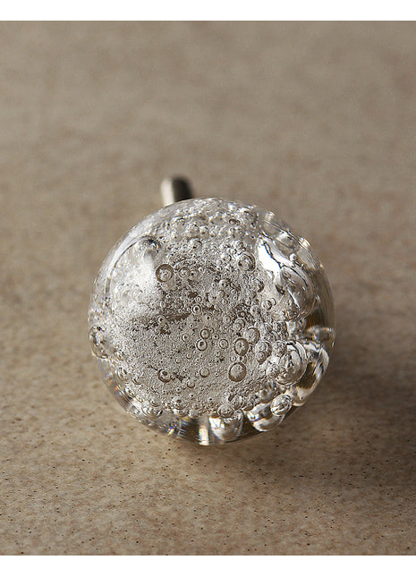Well Designed Clear White Bubble Glassware Drawer Knob
