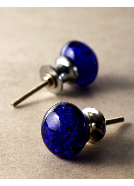 Antique Royal Blue Bubble Glassware Kitchen Cabinet Knob