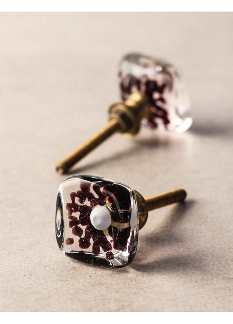 Reddish Brown Square Shaped Drawer Cabinet Knob