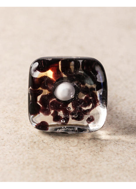 Reddish Brown Square Shaped Drawer Cabinet Knob