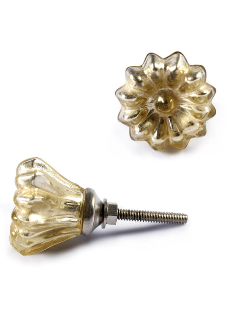 Designer Gold Metallic Floral Shaped Door Knob