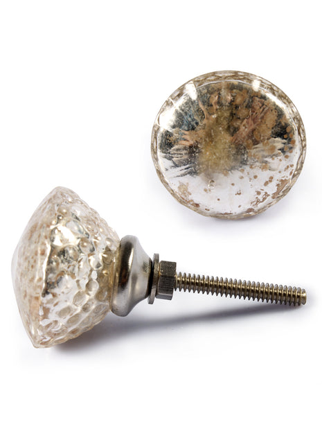 Stylish Round Shaped Silver Metallic Door Knob