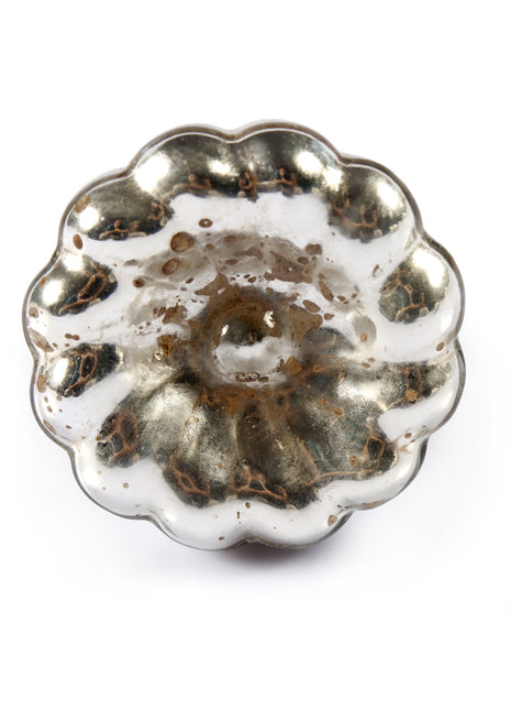 Elegant Floral Shaped Silver Metallic Drawer Knob