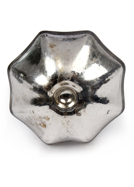 Antique Silver Flower Shaped Metallic Kitchen Cabinet Knob
