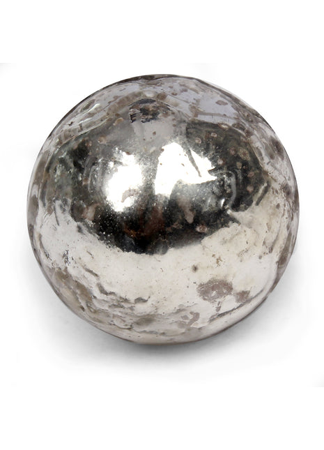 Vintage Metallic Glass Silver Dresser Cabinet Knob