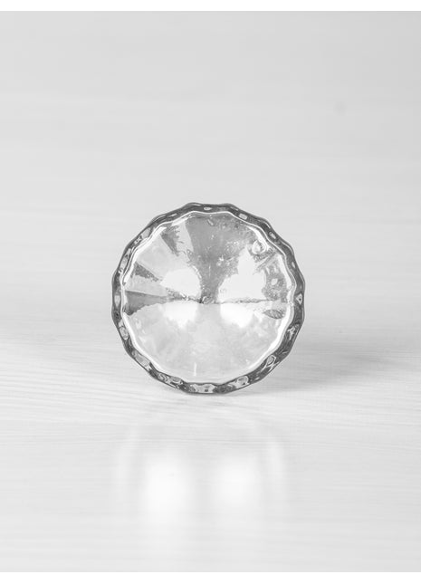 Antique Glass Metallic Round Silver Drawer Cabinet Knob