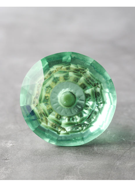 Emerald Green Crystalline Diamond Cut Door Knob (XX-Large)