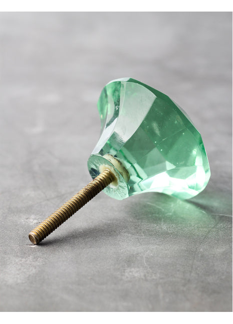 Emerald Green Crystalline Diamond Cut Door Knob (XX-Large)