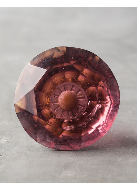 Antique Wine Diamond Cut Glass Kitchen Cabinet Knob (XX-Large)