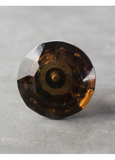 Sheen Green Glass Diamond Cut Dresser Cabinet Knob (X-Large)