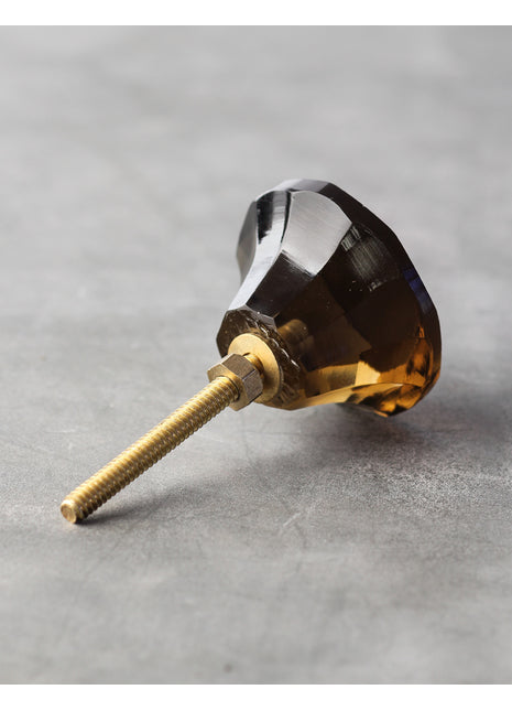 Sheen Green Glass Diamond Cut Dresser Cabinet Knob (X-Large)