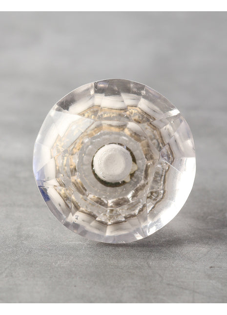 Clear Transparent Glass Diamond Cut Door Knob ( X Large)