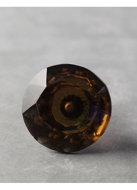 Well Designed Brown Crystal Diamond Cut Door Knob