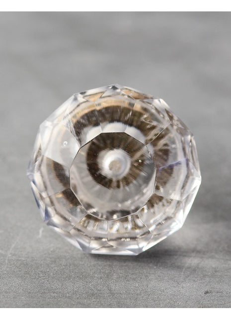 Clear Transparent Spiral Diamond Cut Kitchen Cabinet Knob