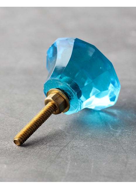 Antique Turquoise Spiral Diamond Cut Dresser Cabinet Knob