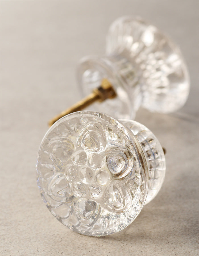 antique dresser knobs Antique Transparent Clear Glassware Kitchen Cabinet Knob(Large)
