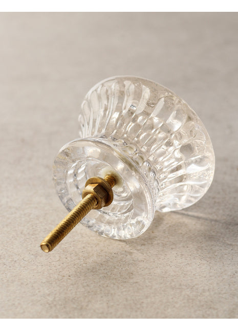 Antique Transparent Clear Glassware Kitchen Cabinet Knob(Large)