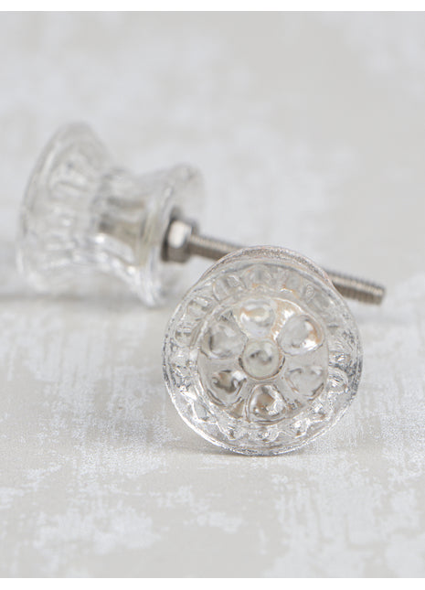 Stylish Crystalline Clear Glassware Drawer Cabinet Knob (Medium)