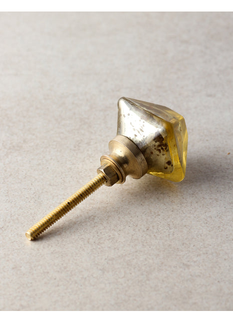 Unique Square Shaped Gold Metallic Door Knob