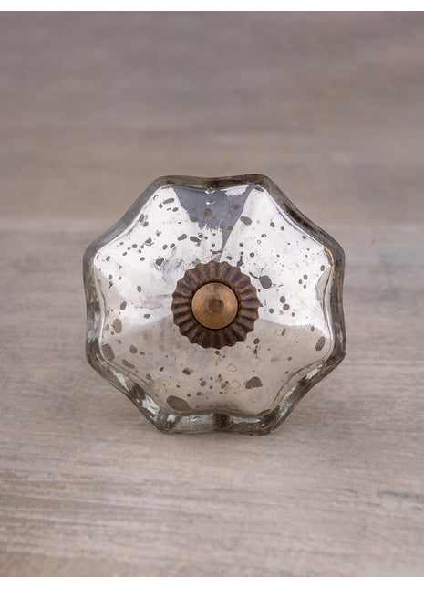 Well Designed Silver Metallic Kitchen Glass Cabinet Knob