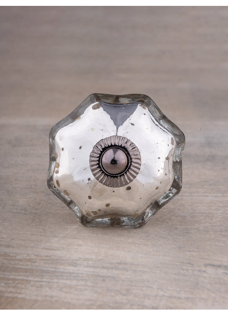 Well Designed Silver Metallic Kitchen Glass Cabinet Knob