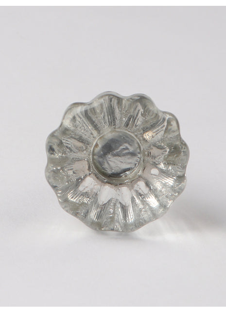 Antique Clear Crystal Flower Shaped Diamond Cut Kitchen Cabinet Knob