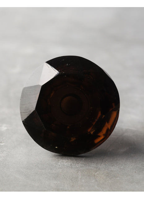 Brown Crystalline Diamond Cut Dresser Cabinet Knob (XX-Large)